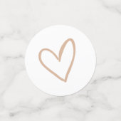 Elegante Signature Script Tan Taupe Hochzeit Konfetti (Klein Vorderseite)