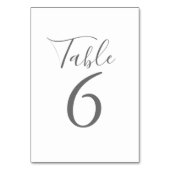 Elegante Signature WeddingTable Numbers Tischnummer (Rückseite)