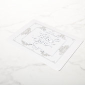 Elegante Silber Flat Dankeschön Karte - Real Foil (Gedreht)