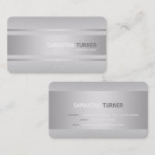 Elegante Silber-Imitate Beruflich getexturiert Visitenkarte (Vorne/Hinten)