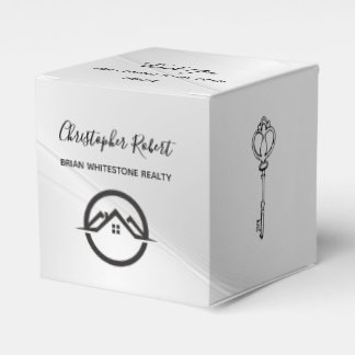Elegante Silber Immobilien Geschenkschachtel