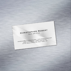Elegante Silber-Immobilien Magnetische Visitenkarte