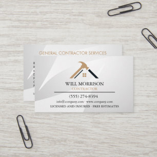 Elegante Silber- und Golden-Home-Reparatur-Immobil Visitenkarte