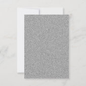 Elegante Silber- und stilvolle Glitter-Hochzeit Save The Date (Rückseite)