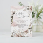 elegante silberblaue Blütenschutzmaßnahmen Begleitkarte (Stehend Vorderseite)