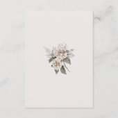 elegante silberblaue Blütenschutzmaßnahmen Begleitkarte (Rückseite)