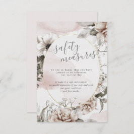 elegante silberblaue Blütenschutzmaßnahmen Begleitkarte