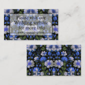 Elegante silberblaue, elegante Retrofloralen Begleitkarte (Vorne/Hinten)