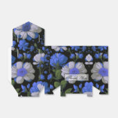 Elegante silberblaue, elegante Retrofloralen Geschenkschachtel (Ungefaltet)