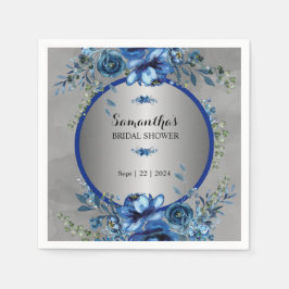 Elegante Silberblüten Hochzeiten von Napkins Serviette