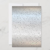 Elegante Silberbride, Diamanten-Brautparty Einladung (Rückseite)