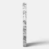 Elegante Silberbrokade Case-Mate iPhone Hülle (Rückseite / Links)