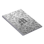 Elegante Silberbrokade Notizblock (Rechte Seite)