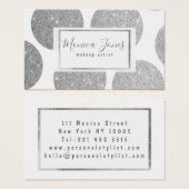 Elegante silberfarbene Glitzer-Polka-Punkte (Vorne & Hinten)