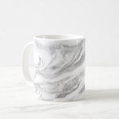 Elegante Silberfolie Marmor Kaffeetasse (Vorderseite Links)