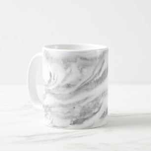 Elegante Silberfolie Marmor Kaffeetasse
