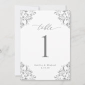 Elegante Silbergraue Hochzeitskarten für die 12x18 Einladung (Vorderseite)