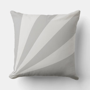 Elegante silbergraue Strahlen Kissen