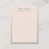 ELEGANTE SILBERGRENZE BLUSH PINK EARRING DISPLAY VISITENKARTE (Vorderseite)