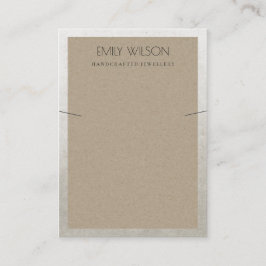 ELEGANTE SILBERGRENZE RUST KRAFT NECKLACE DISPLAY VISITENKARTE