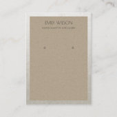 ELEGANTE SILBERGRENZE RUSTISCHE KRAFT EARRING ANZE VISITENKARTE (Vorderseite)