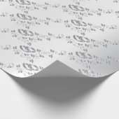 Elegante silberne Eheringe Geschenkpapier (Ecke)