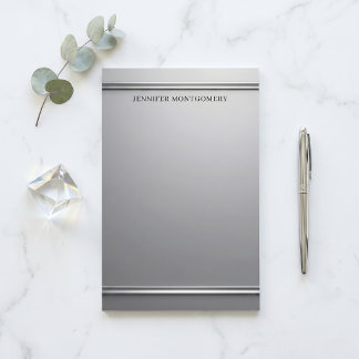 Elegante silberne fauxgeprägte Umrandung professio Briefpapier