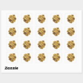 Elegante Silberne GOLDENE BLUMEN Sticker Design (Blatt)