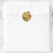Elegante Silberne GOLDENE BLUMEN Sticker Design (Tasche)