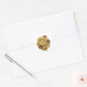 Elegante Silberne GOLDENE BLUMEN Sticker Design (Umschlag)