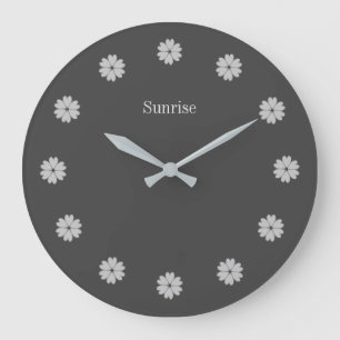 Elegante silberne graue Blume Uhr