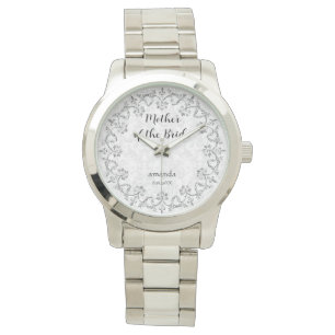 Elegante silberne Mutter der Braut  Armbanduhr