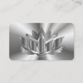 Elegante silberne ombre modern visitenkarte (Vorderseite)