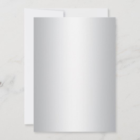 Elegante silberne rosa Quermädchen-Taufe-Taufe Einladung (Rückseite)