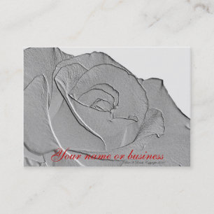 Elegante silberne Rosen-Geschäfts-Karte Visitenkarte