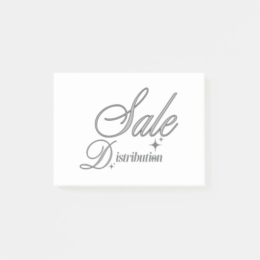 Elegante silberne Schrift Professional Post-it Not Klebezettel (Vorderseite)