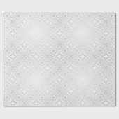 Elegante Silberne Schwünge Geschenkpapier (Flach)