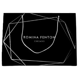 Elegante Silberrahmen Moderne Berufliche Große Geschenktüte