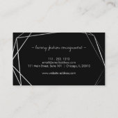 Elegante Silberrahmen Moderne Berufliche Visitenkarte (Rückseite)