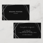 Elegante Silberrahmen Moderne Berufliche Visitenkarte (Vorne/Hinten)