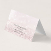 Elegante Silberschere Imitate glitten Visitenkarten (Rückseite)