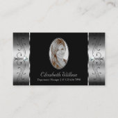 Elegante Silberschmuck mit Foto Visitenkarte (Vorderseite)
