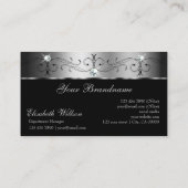 Elegante Silberschmuck mit Logo Visitenkarte (Rückseite)