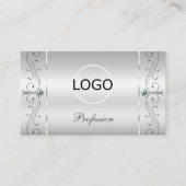 Elegante Silberschmuck mit Verziertem Squiggled mi Visitenkarte (Vorderseite)