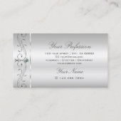 Elegante Silberschmuck, Verziert gequetscht, Ziers Visitenkarte (Rückseite)