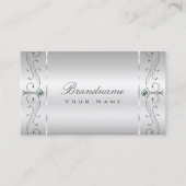 Elegante Silberschmuck, Verziert gequetscht, Ziers Visitenkarte (Vorderseite)