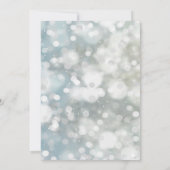 Elegante Silberschneefirma Weihnachten Einladung (Rückseite)