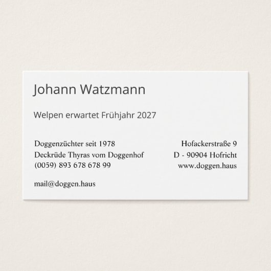 Elegante silhouet van een Deense dog (Vorderseite)