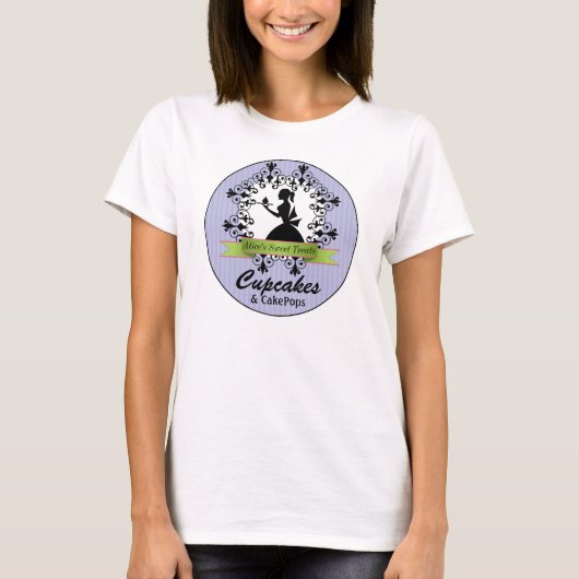 Elegante Silhouette Bäckerei T-Shirt (Vorderseite)