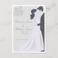 Elegante Silhouette Braut & Bräutigam Hochzeit